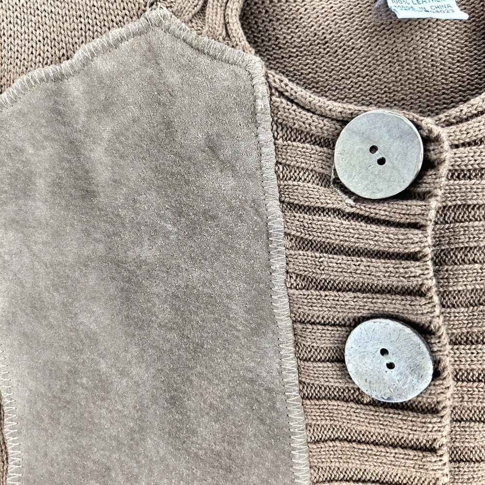 Jessica London  Sweater Jacket/cardigan. Tan, Suede, Size 18/20 - Picture 14 of 15
